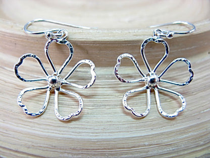 Filigree Lace Flower 925 Sterling Silver Earrings