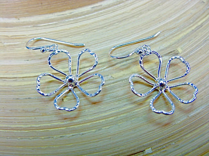 Filigree Lace Flower 925 Sterling Silver Earrings