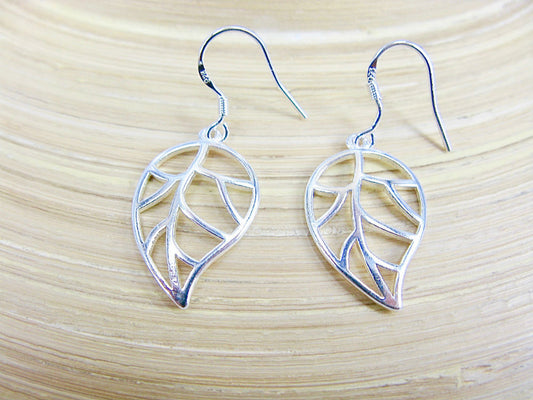 Leaf Lace Filigree 925 Sterling Silver Earrings