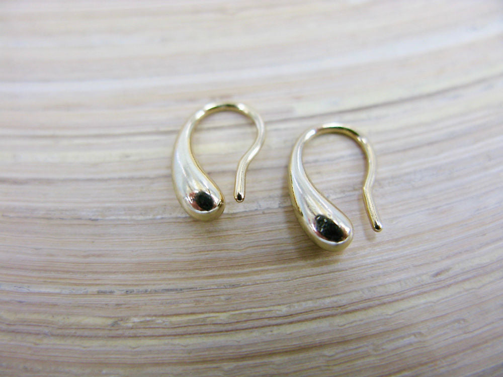 Bean Gold Plated 925 Sterling Silver Earrings
