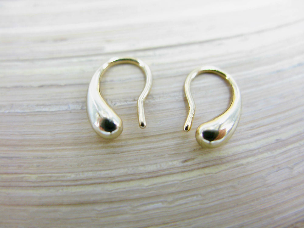 Bean Gold Plated 925 Sterling Silver Earrings