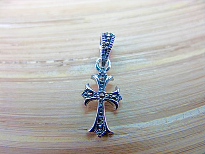 Cross Marcasite 925 Sterling Silver Pendant