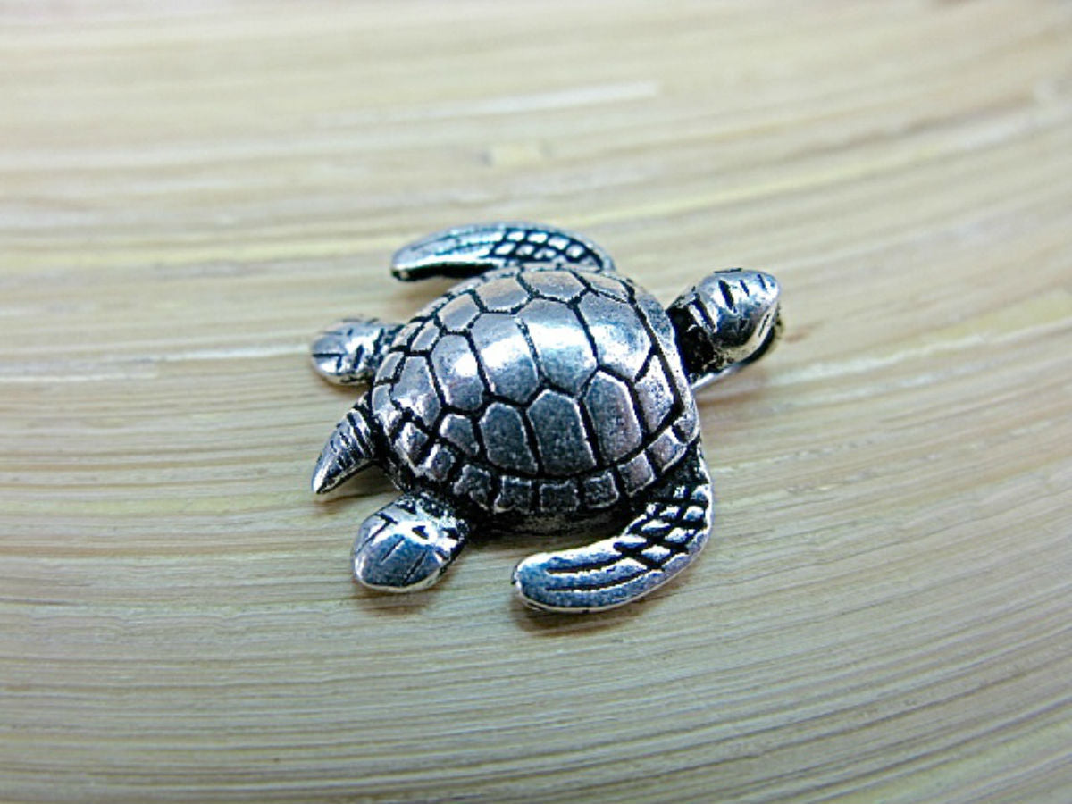 Turtle 925 Serling Silver Pendant Chain Necklace
