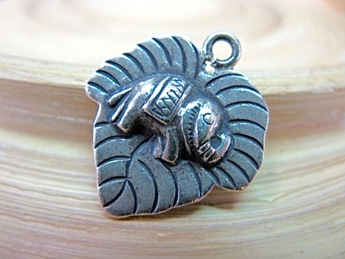 Elephant Leaf 925 Sterling Silver Pendant