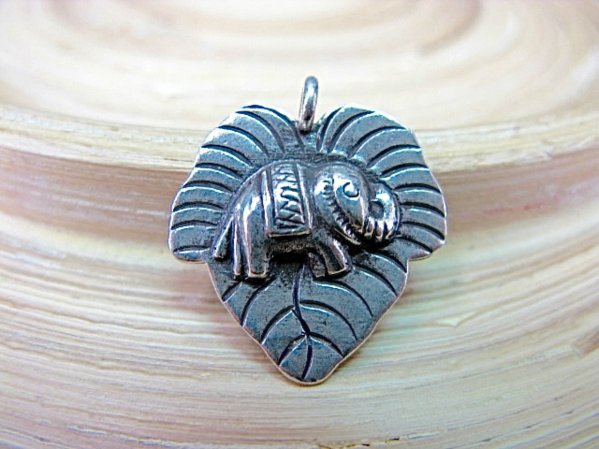 Elephant Leaf 925 Sterling Silver Pendant