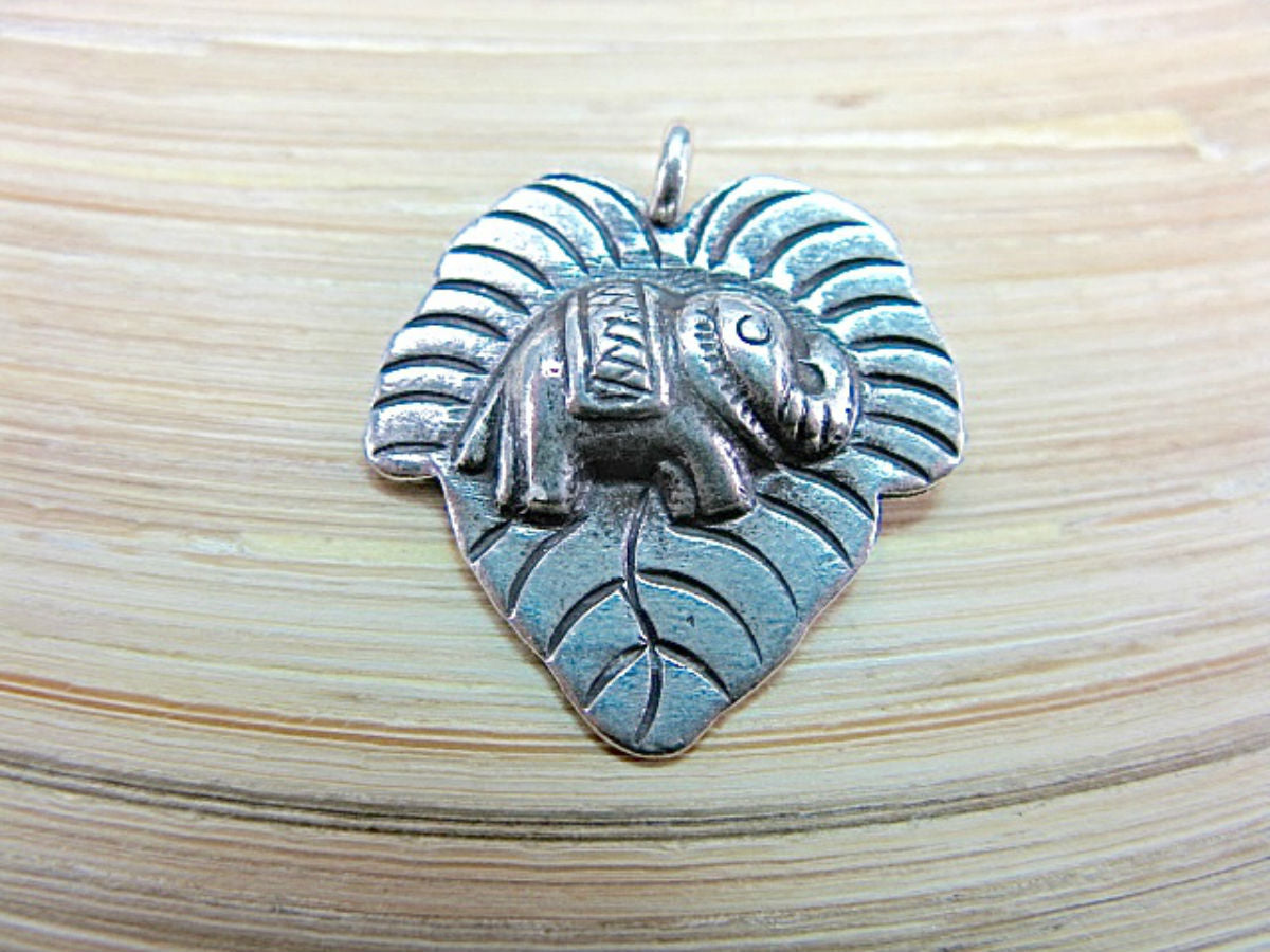 Elephant Leaf 925 Sterling Silver Pendant