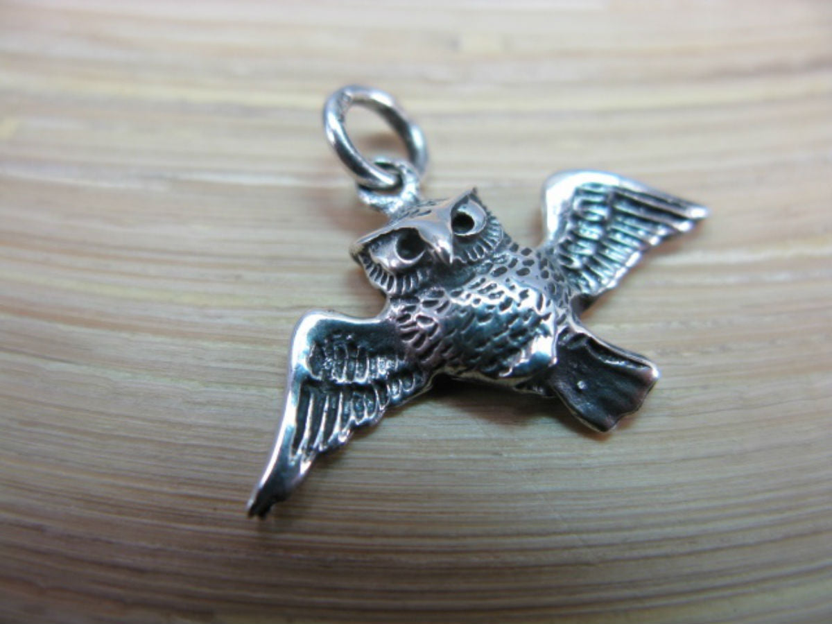 Flying Owl 925 Sterling Silver Pendant