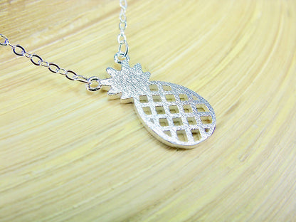 Pineapple Filigree 925 Sterling Silver Pendant Necklace