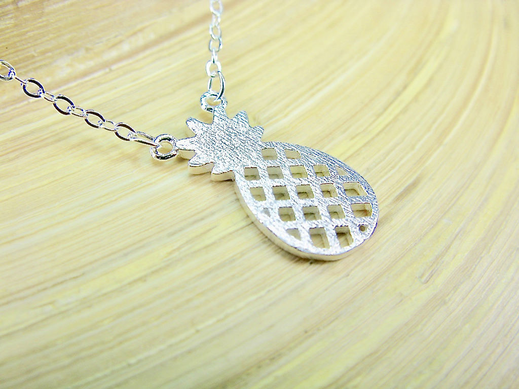Pineapple Filigree 925 Sterling Silver Pendant Necklace