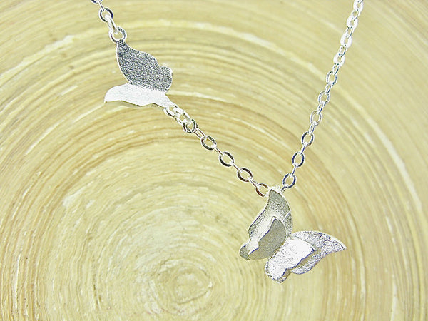 Butterfly Pendant Chain Necklace in 925 Sterling Silver