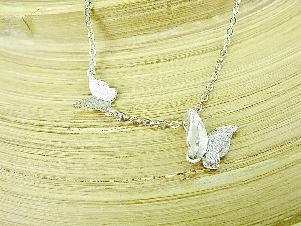 Butterfly Pendant Chain Necklace in 925 Sterling Silver