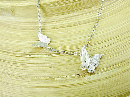 Butterfly Pendant Chain Necklace in 925 Sterling Silver