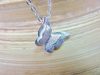 Butterfly Pendant Chain Necklace in 925 Sterling Silver