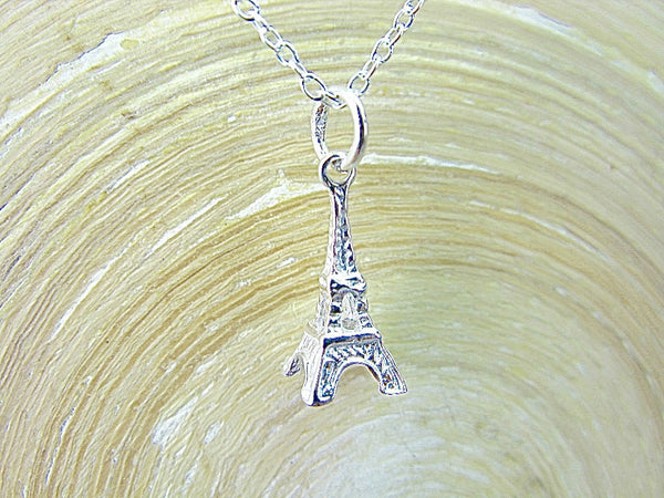 3D Eiffel Tower 925 Sterling Silver Pendant