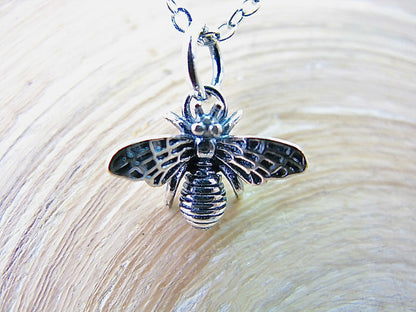 Fly Insect 925 Sterling Silver Pendant Necklace