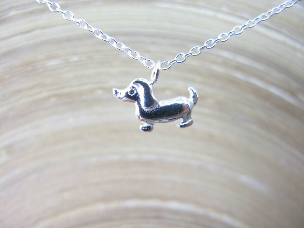 Dog Pendant Chain Necklace in 925 Sterling Silver