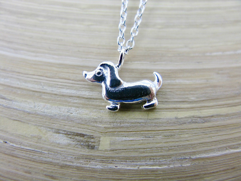 Dog Pendant Chain Necklace in 925 Sterling Silver