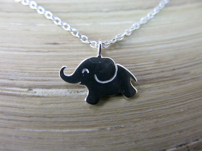 Elephant Pendant Chain Necklace in 925 Sterling Silver