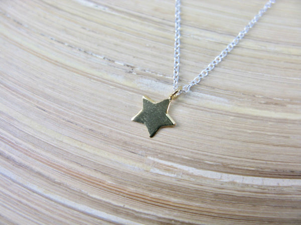 Star Gold Plated 925 Sterling Silver Pendant Chain Necklace