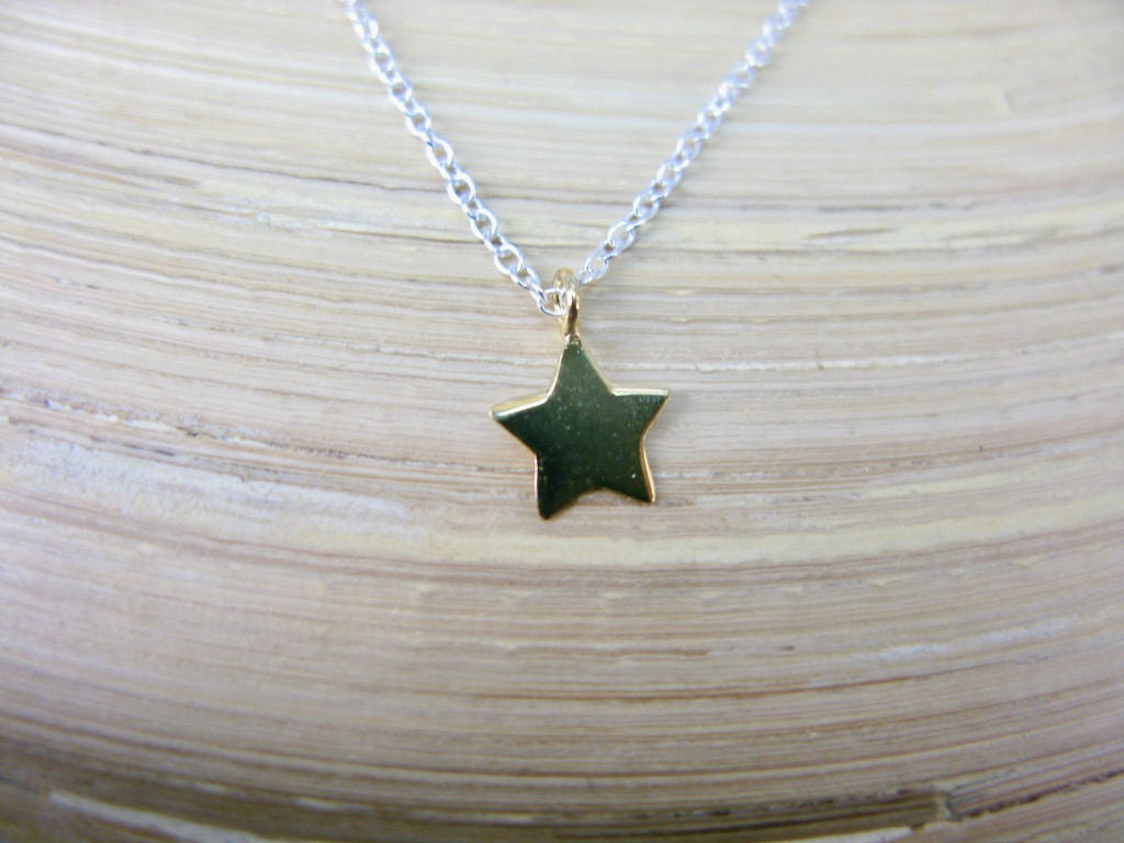 Star Gold Plated 925 Sterling Silver Pendant Chain Necklace