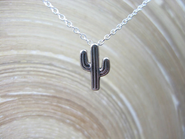 Cactus 925 Sterling Silver Pendant Chain Necklace