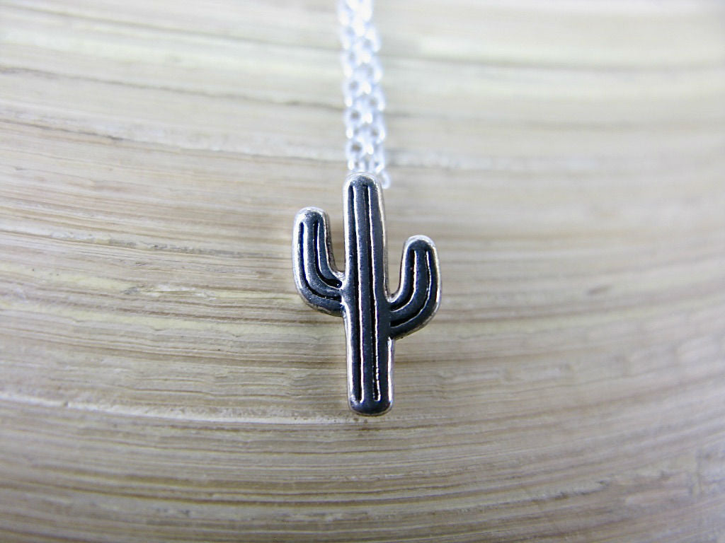 Cactus 925 Sterling Silver Pendant Chain Necklace