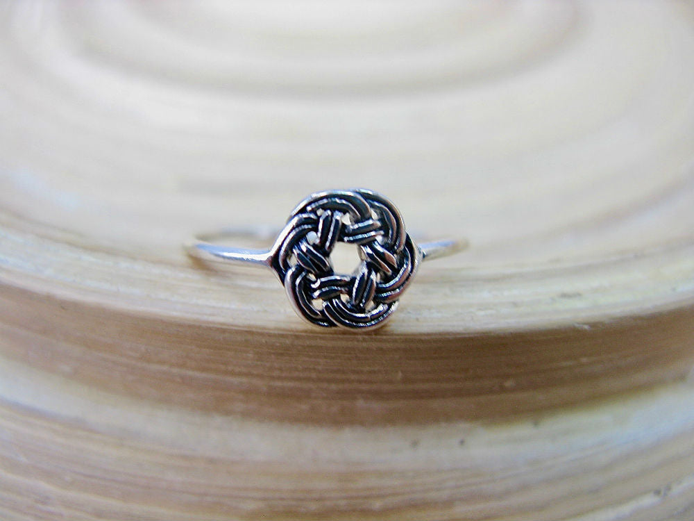 Celtic Filigree Oxidized Ring in 925 Sterling Silver