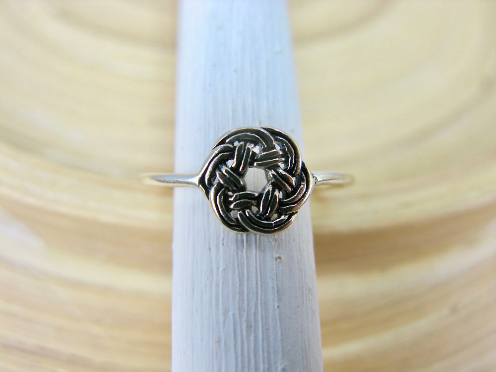 Celtic Filigree Oxidized Ring in 925 Sterling Silver