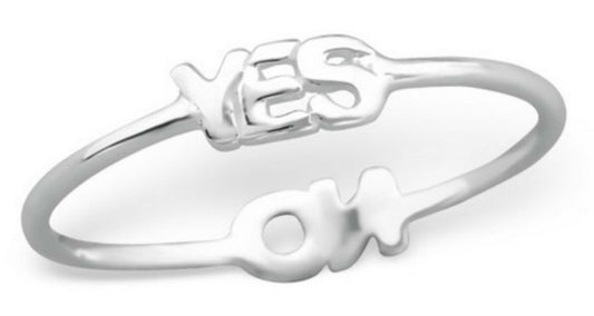 Yes And No Two Way Ring in 925 Sterling Silver