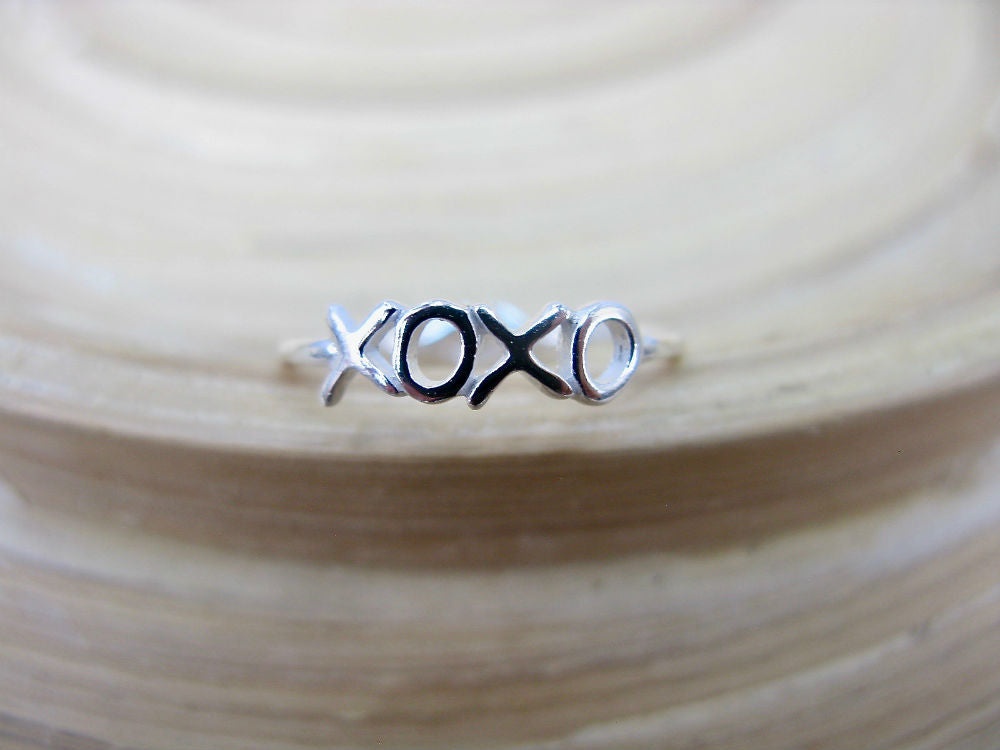 XOXO And Lip Two Way Ring in 925 Sterling Silver