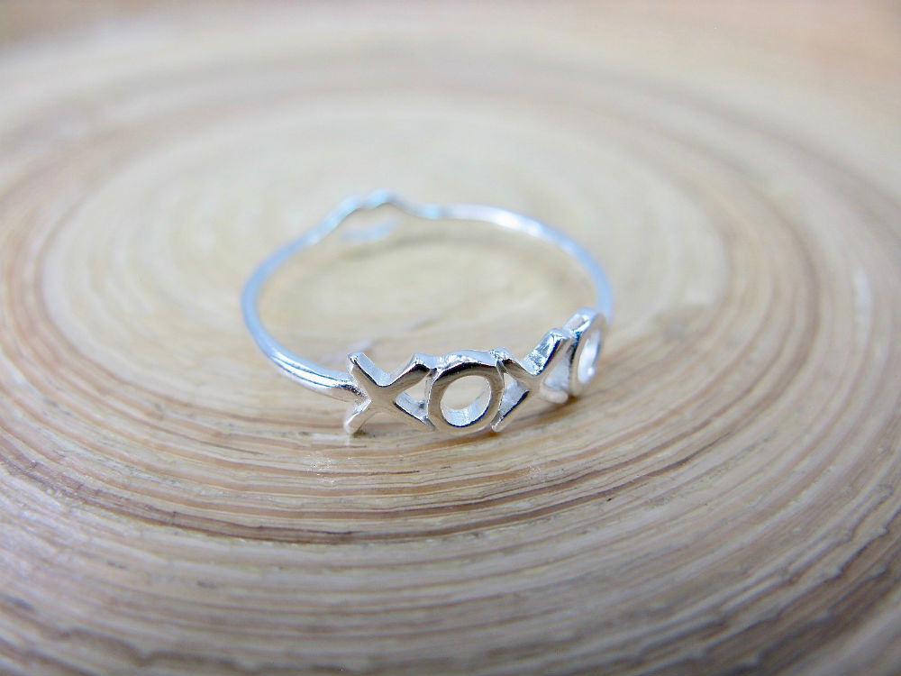 XOXO And Lip Two Way Ring in 925 Sterling Silver