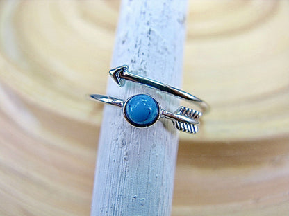 Arrow Turquoise Oxidized Ring 925 Sterling Silver