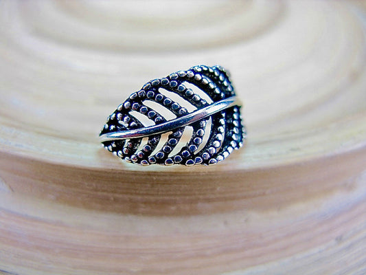 Leaf Oxidized Ring in 925 Sterling Silver