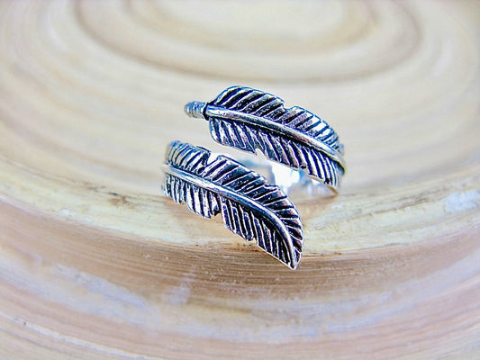 Leaf Oxidized Ring in 925 Sterling Silver