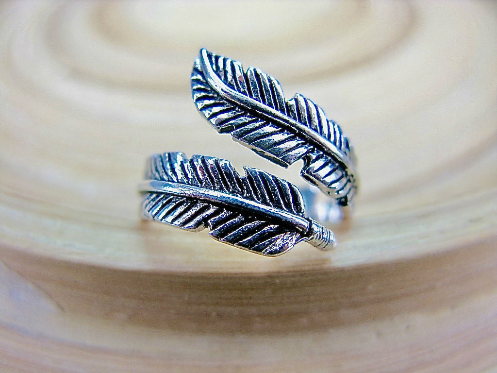 Leaf Oxidized Ring in 925 Sterling Silver