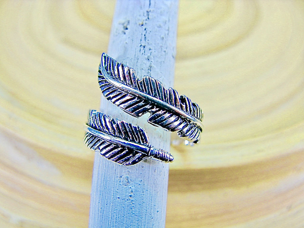 Leaf Oxidized Ring in 925 Sterling Silver