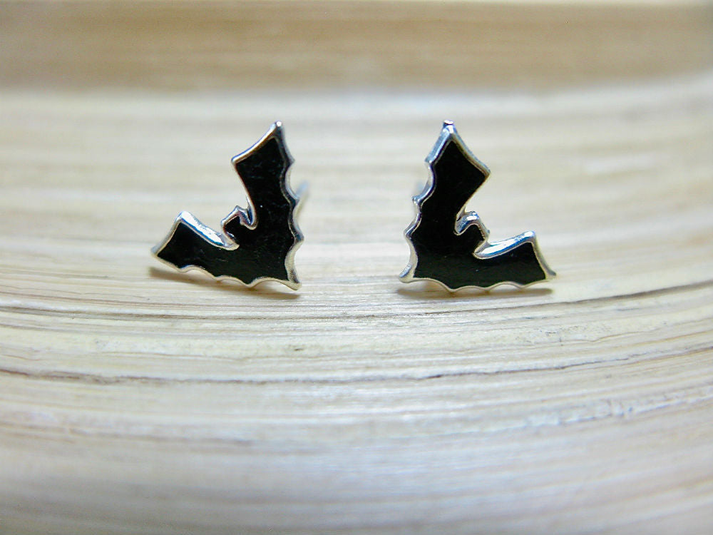 Bat 925 Sterling Silver Stud Earrings