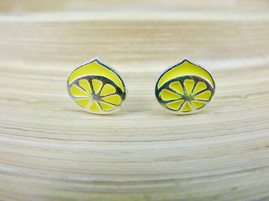 Lemon 925 Sterling Silver Stud Earrings