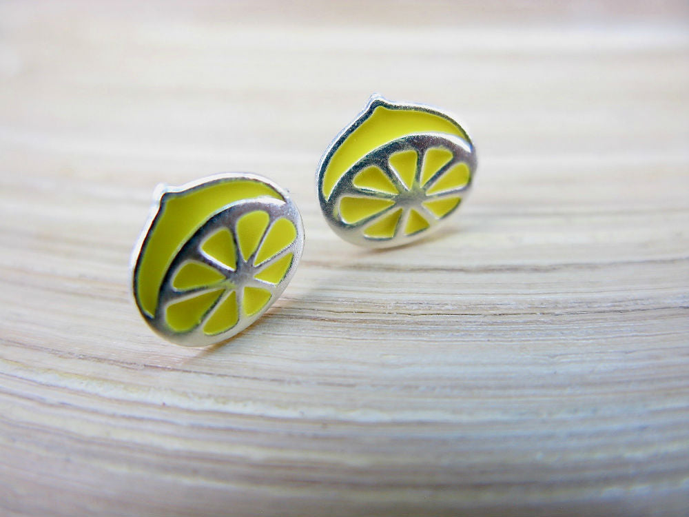Lemon 925 Sterling Silver Stud Earrings