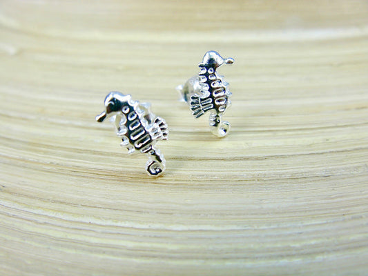 Seahorse 925 Sterling Silver Stud Earrings