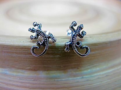 Gecko Stud Earrings 925 Sterling Silver