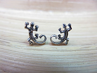 Gecko Stud Earrings 925 Sterling Silver