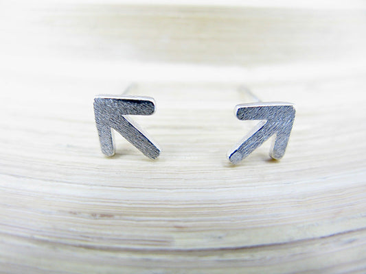 Arrow Sign 925 Sterling Silver Stud Earrings