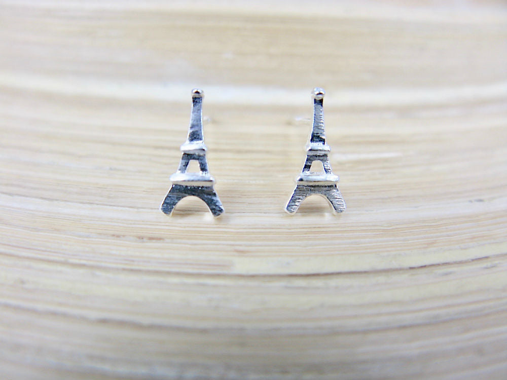 Eiffel Tower 925 Sterling Silver Stud Earrings