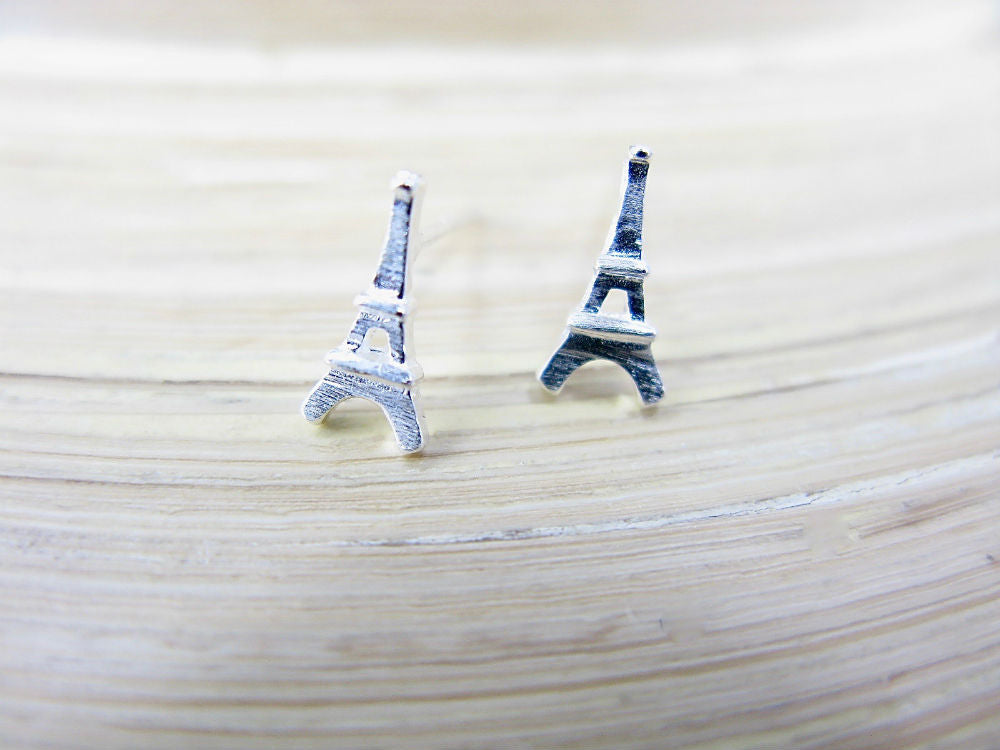 Eiffel Tower 925 Sterling Silver Stud Earrings