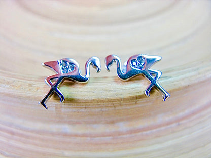 Flamingo 925 Sterling Silver Crystal Stud Earrings