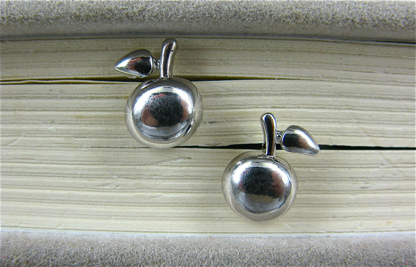 Apple Fruit 925 Sterling Silver Earrings Stud Stud - Faith Owl