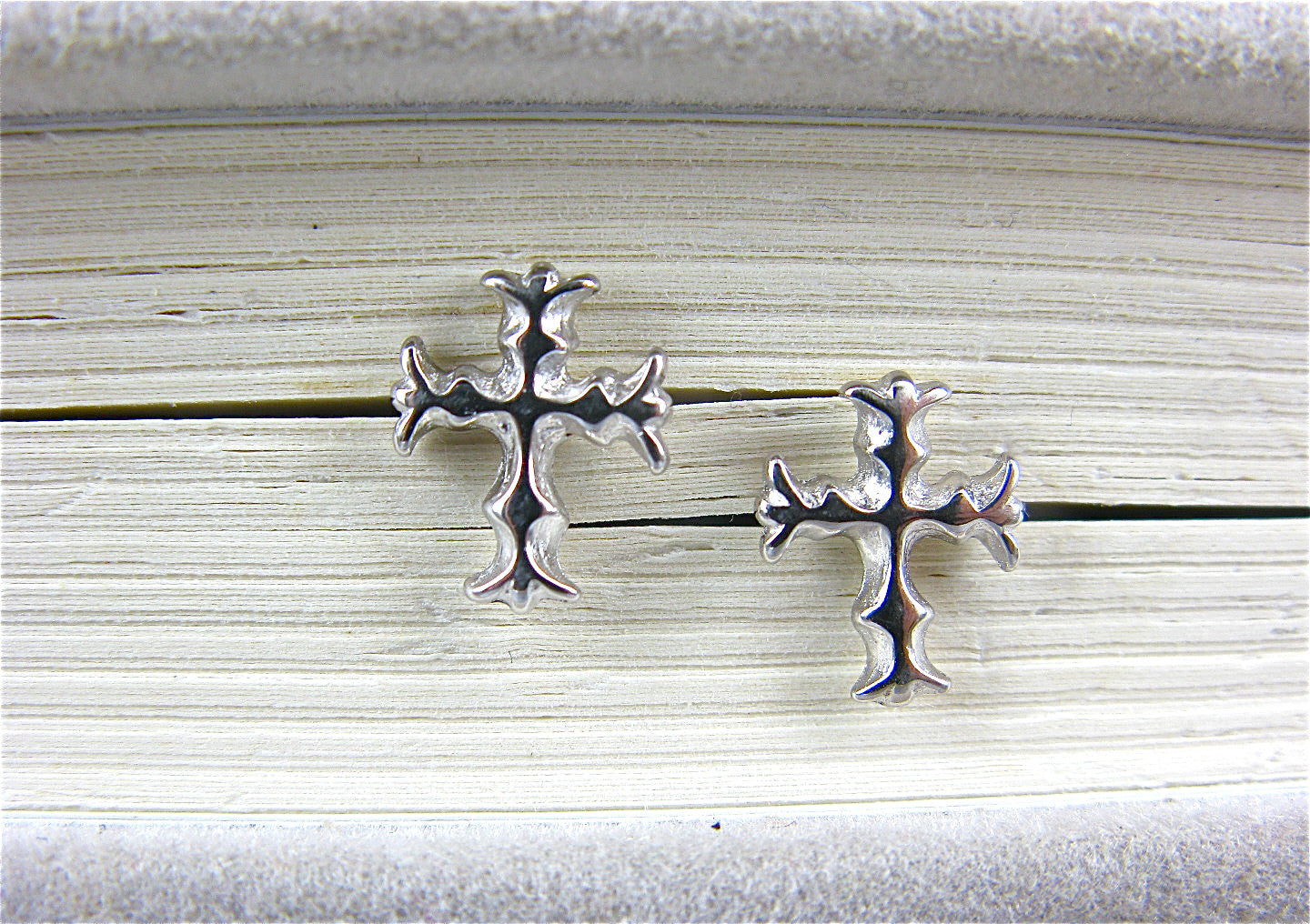 Cross 925 Sterling Silver Stud Earrings Stud - Faith Owl