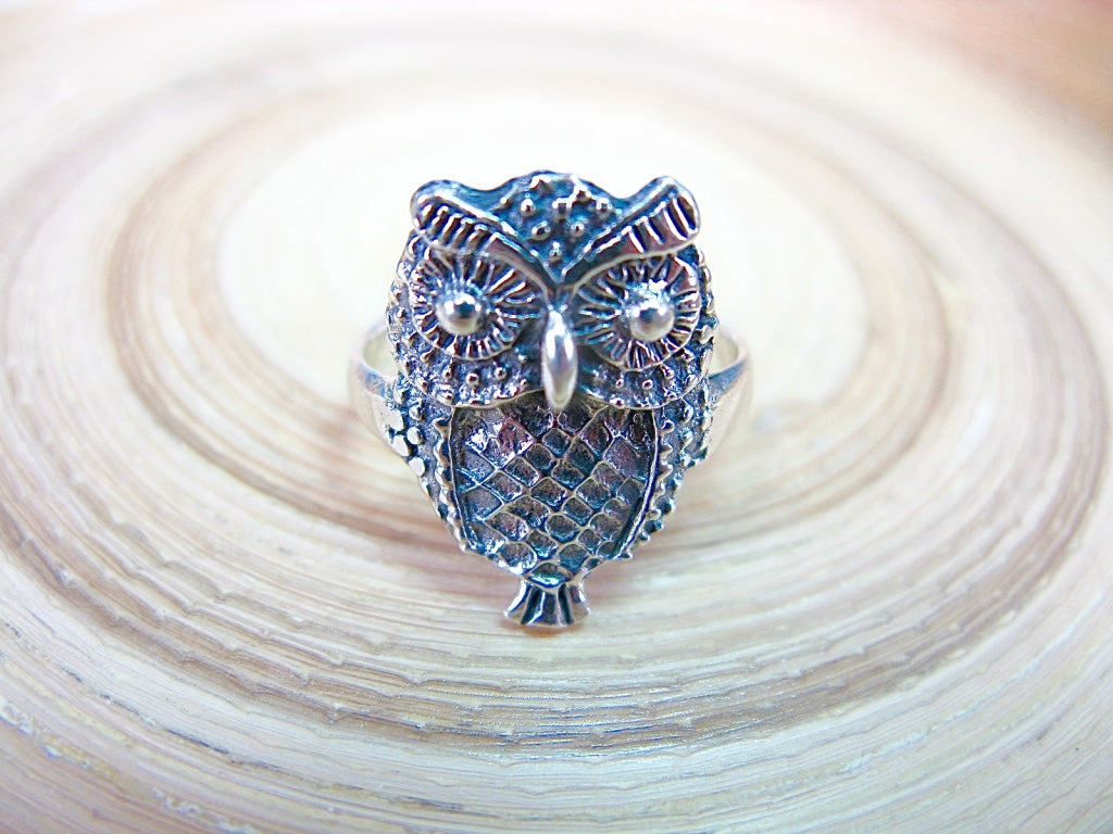 Owl Ring in 925 Sterling Silver