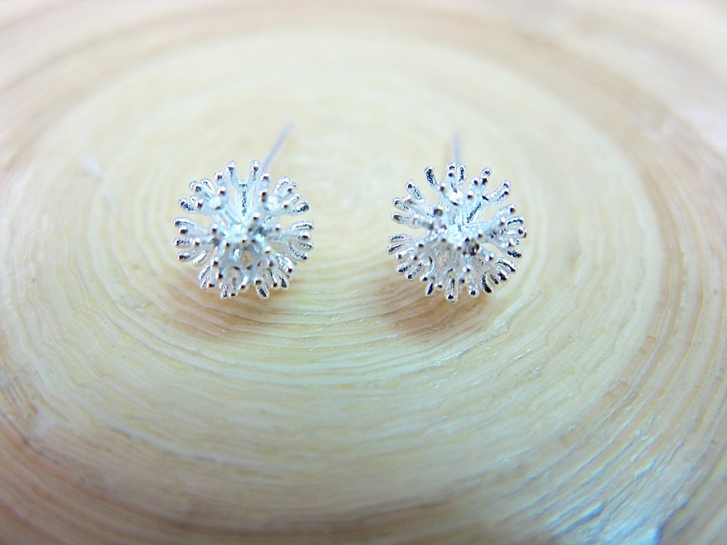Abstract Flower Firework 925 Sterling Silve Stud Earrings